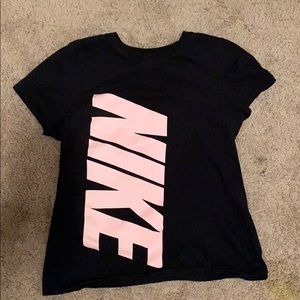 Nike pink and black tee